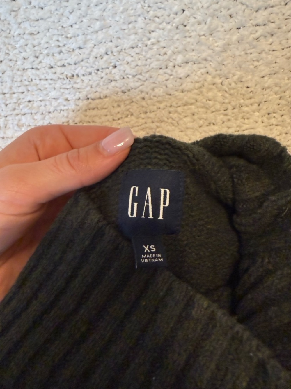 GAP Olive Green Turtleneck Sweater - Picture 2 of 3